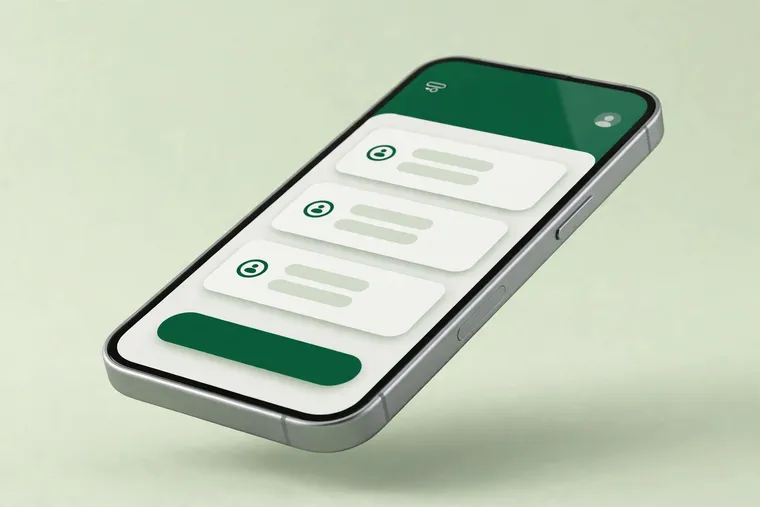 Phone with a custom-built business app